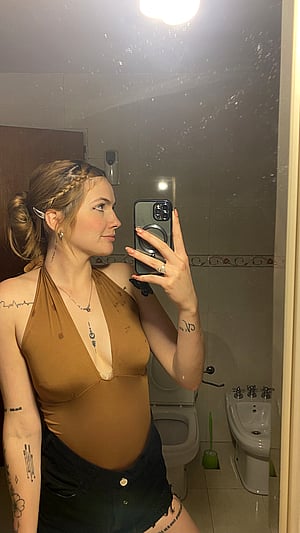 Braces on, curves out, ready to tease