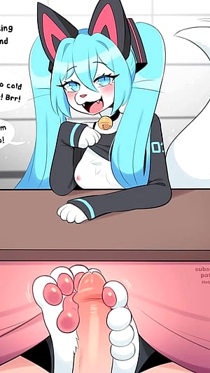 Miku's Sweet Thank You: A Flirty FurryOnHuman Surprise