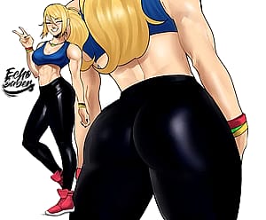 Samus in leggings (Echo Saber) [Metroid]'