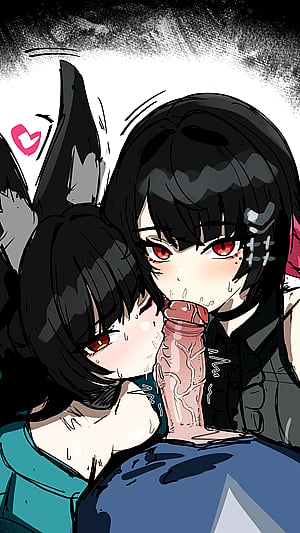Miyabi & Ellen Getting Cozy Together