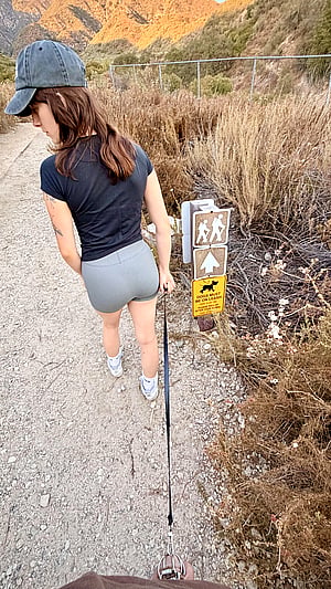 Oops, guess who left the leash at home?