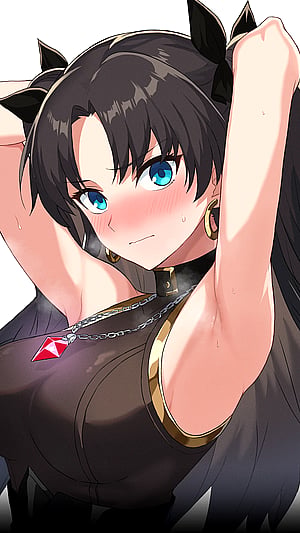 Rin Tohsaka Serves Serious Looks