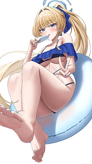 Toki from Blue Archive Showing Off Those Soles