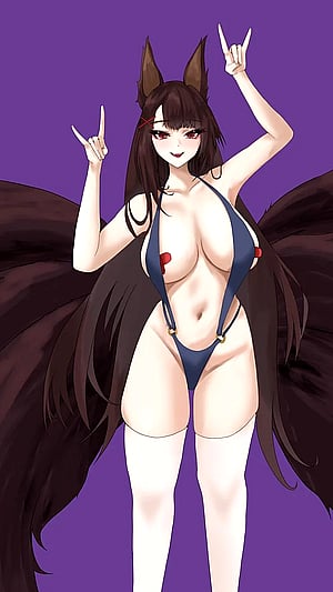 Akagi Steals Hearts in This Slingshot Swimsuit Look