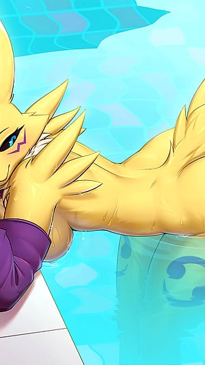 Renamon Sizzles Poolside in This Steamy Shot