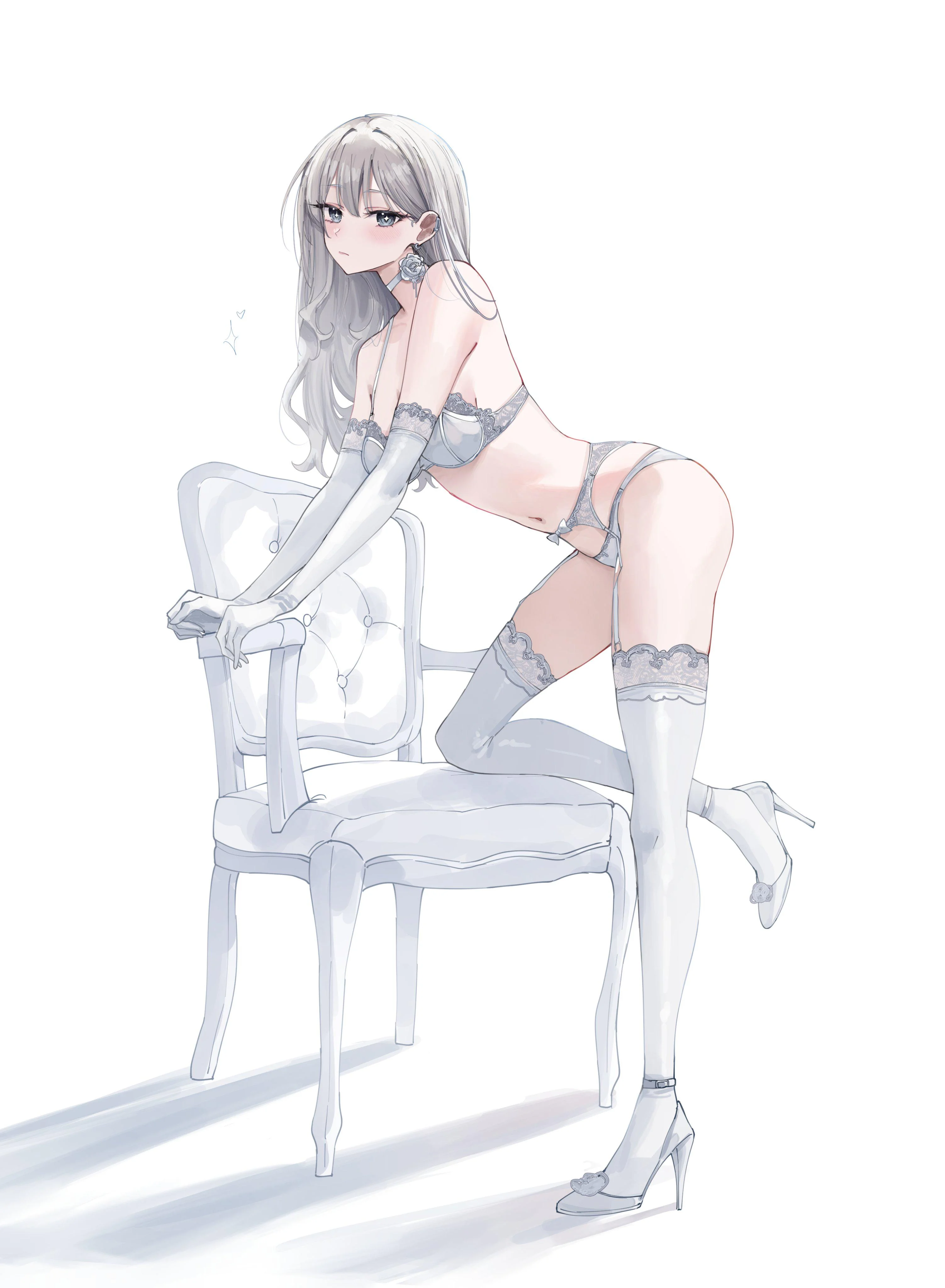 Stelle Brings the Heat in White Lingerie (FeintHeart721) picture 1 of 1