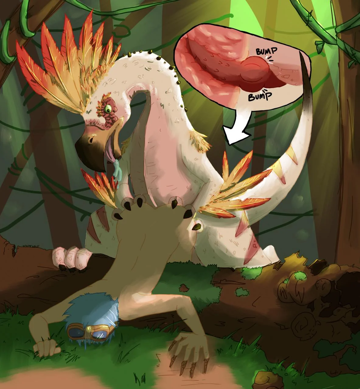 Caught Red-Handed by Kulu-Ya-Ku - ScapeWolf's Feral SpecEvoNSFW Art picture 1 of 1