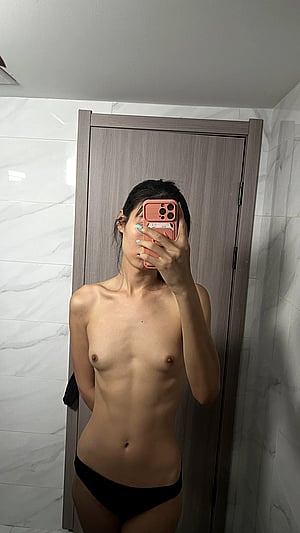 strictly 18 and my tits are on the petite side, enjoying how they perk up in soft natural light