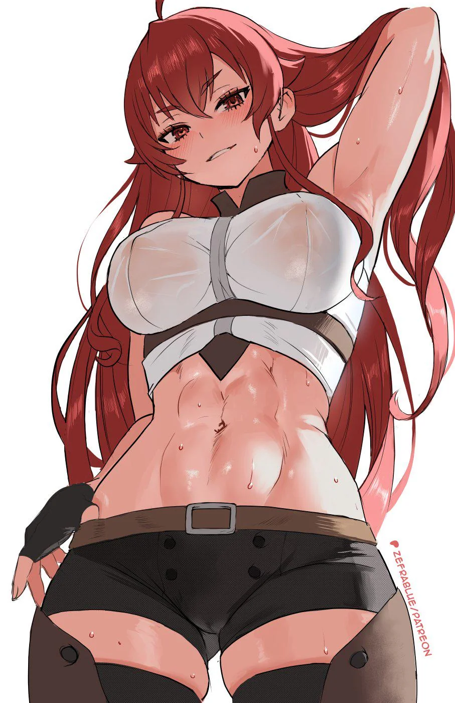 Eris Working Up a Sweat in Mushoku Tensei Fan Art picture 1 of 1