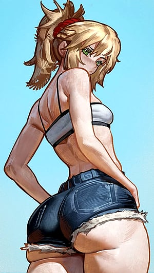 Mordred Serving Denim Vibes in Fate Cosplay