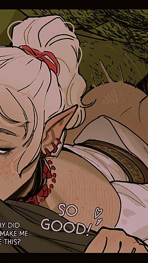 Elf lady loses bet and faces unreal orc realities in this spicy fantasy art (InCase)