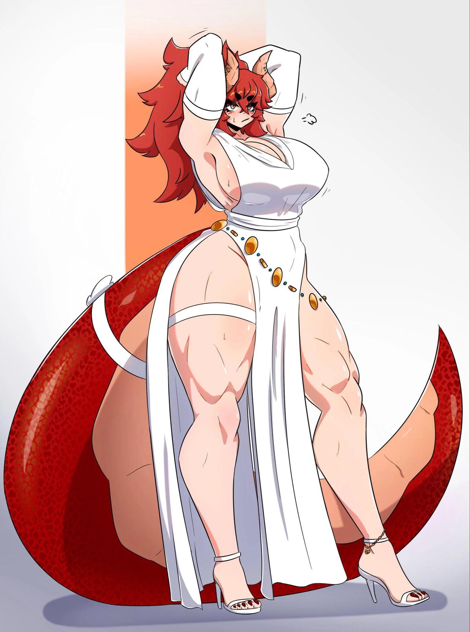 Zentreya Serving Looks in a White Dress (@scrapabi) [VTuber] picture 1 of 1