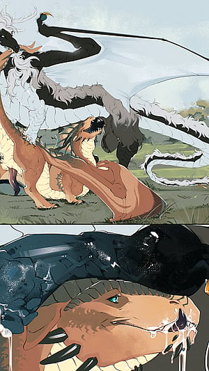 Forest Throating Fun With Twin Horned Cuties
