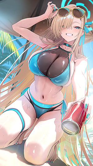Asuna with can (hidis0086) - Blue Archive Tease