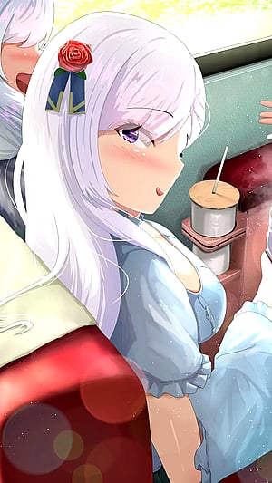 Coffee date with Belfast in a cute dress