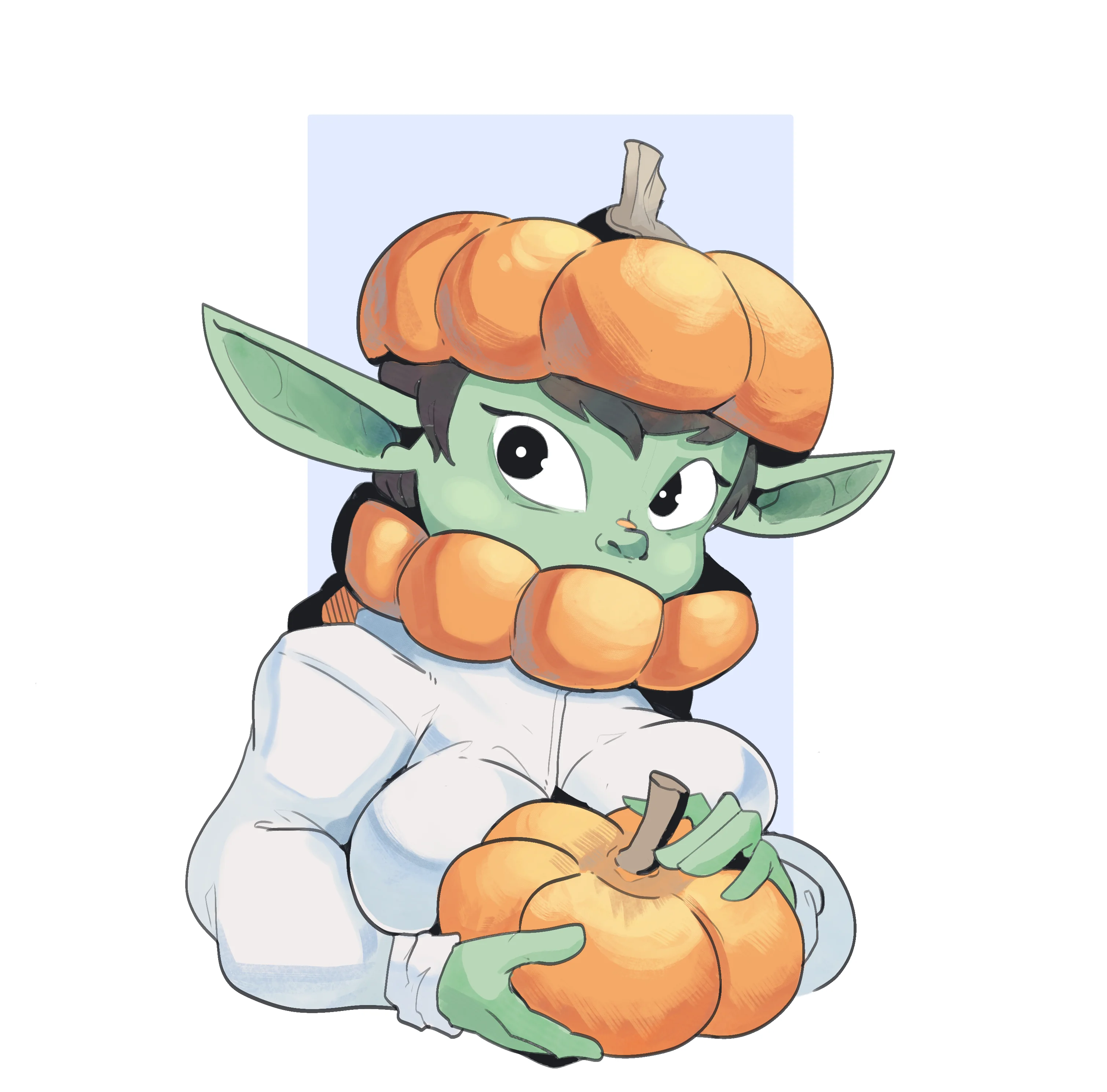 Be careful, she doesn't want to share her pumpkin Day 8 "Pumpkin" Gobtober picture 1 of 1