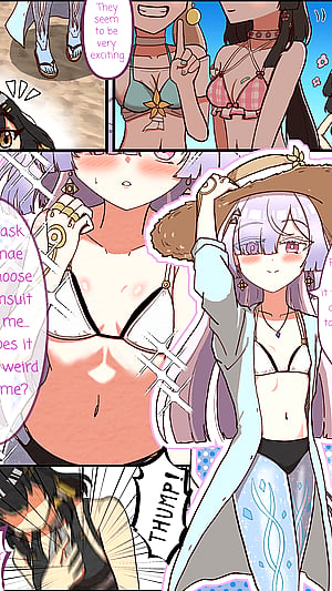 Mornye's Swimwear Fantasy: Miinyu's Artistic Tease