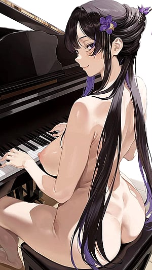 Aoi Sakura's Piano Tease