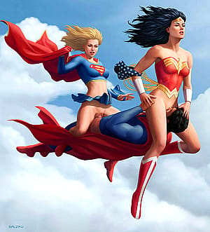 Supergirl and Wonder Woman (Balziku) [DC Comics]'