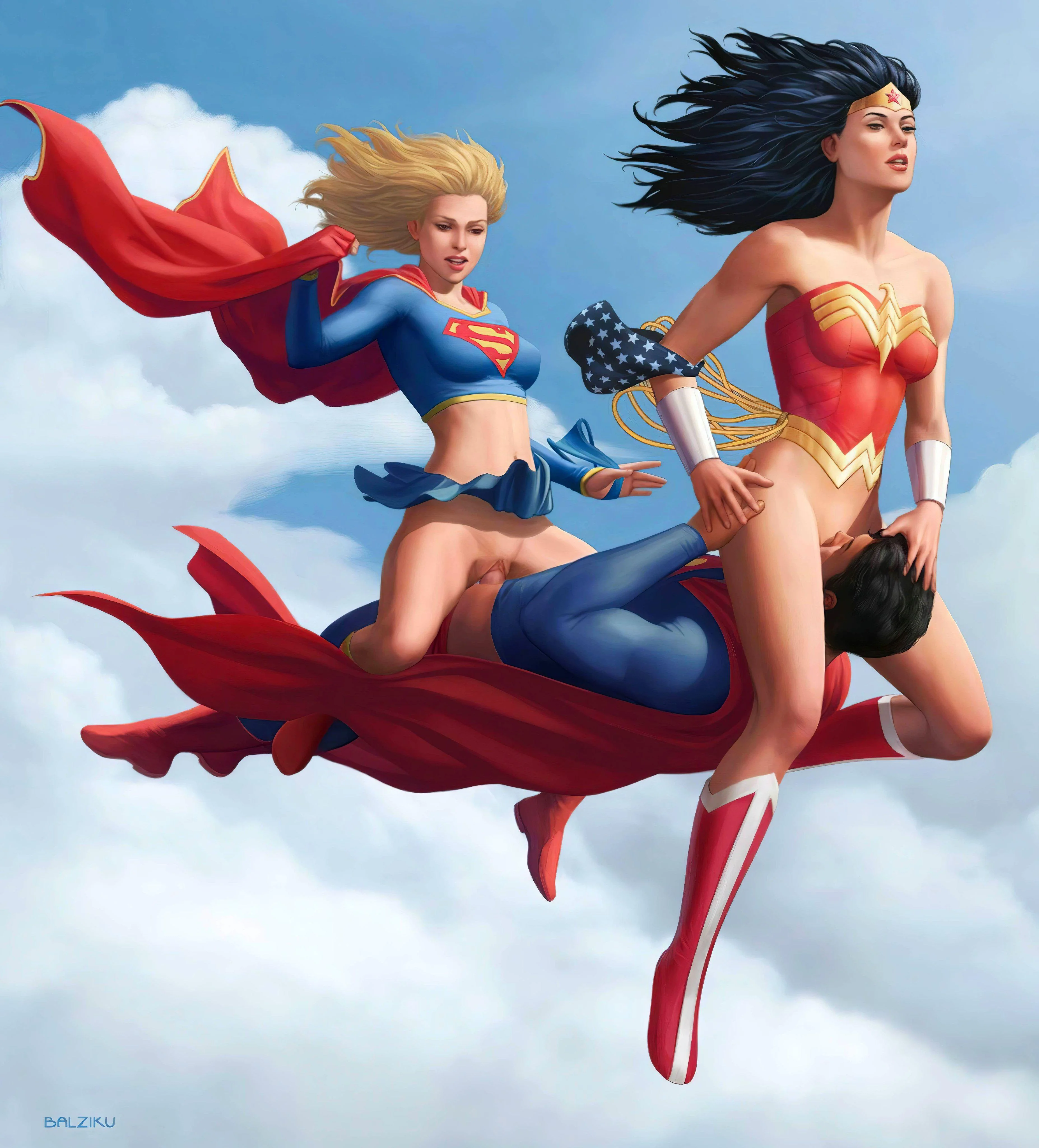 Supergirl and Wonder Woman (Balziku) [DC Comics] picture 1 of 1