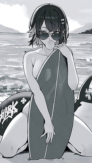 Surfer Ellen Catchin Rays Naked on the Beach