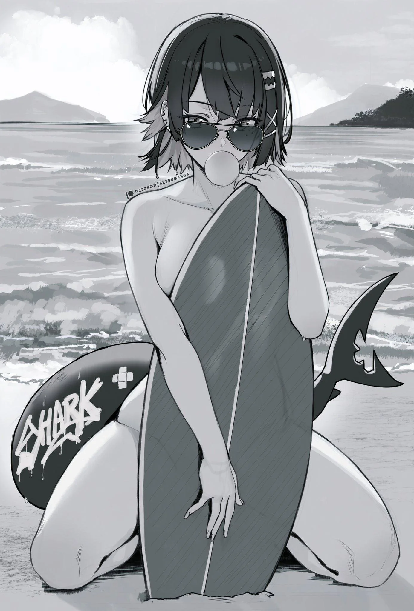 Surfer Ellen Catchin Rays Naked on the Beach picture 1 of 1