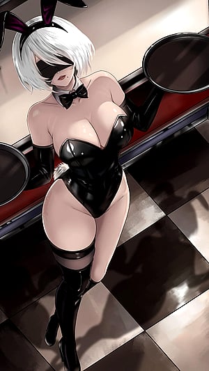 2B Bunny Waitress Is Serving Looks