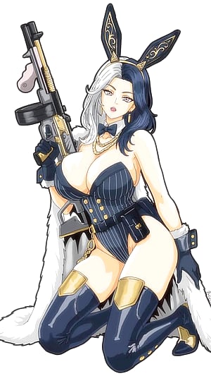 Bunny Girl Rosanna by Ruben Esquivel - Sweet Sticker Art