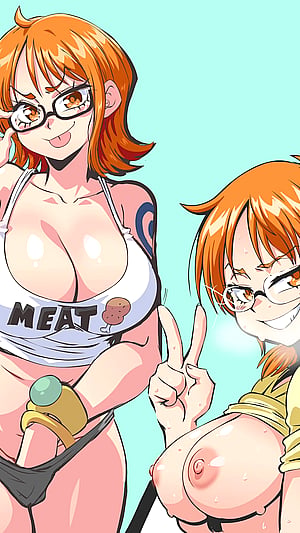 Nami in glasses looking oh-so fine (Lewdamone)