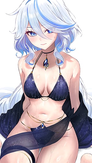 Sexy Furina, dressed as a cute feline